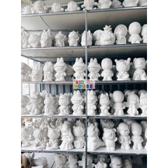(Size to 16-23cm) Tượng thạch cao bé ba, labubu, kuromi, capybara, công chúa, siêu nhân, Set tô tượng kèm màu và bút vẽ