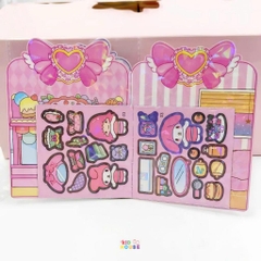 Bộ đồ chơi thay váy công chúa nam châm, tranh nam châm thay trang phục công chúa, sticker nam châm thay váy công chúa
