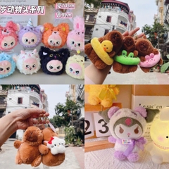 Móc khóa gấu bông kuromi, capybara, babythree xinh xắn treo balo túi xách, móc khóa nhân vật dễ thương