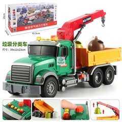 Đồ chơi ô tô, máy xây dựng mô hình, xe cứu hỏa, cần cẩu, trộn bê tông, xe cứu hộ có hiệu ứng đèn âm thanh