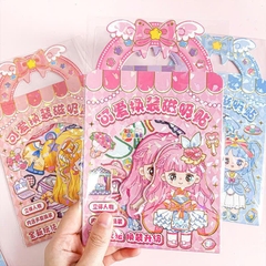 Bộ đồ chơi thay váy công chúa nam châm, tranh nam châm thay trang phục công chúa, sticker nam châm thay váy công chúa