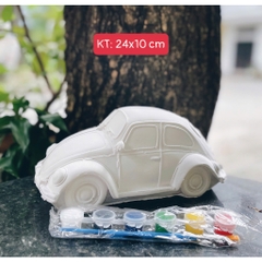 (Size to 16-23cm) Tượng thạch cao bé ba, labubu, kuromi, capybara, công chúa, siêu nhân, Set tô tượng kèm màu và bút vẽ