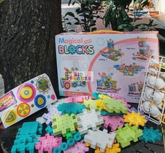 (Kèm pin) Xếp hình bánh răng 83, 135, 203 chi tiết, đồ chơi lắp ráp mô hình bánh răng chuyển động thông minh cho bé