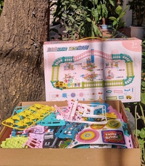 (Kèm pin) Xếp hình bánh răng 83, 135, 203 chi tiết, đồ chơi lắp ráp mô hình bánh răng chuyển động thông minh cho bé