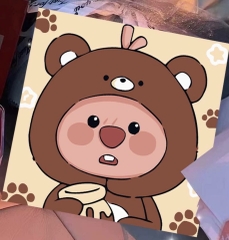 Tranh tô màu số hóa đã căng khung kèm màu, cọ size 20x20, tranh số hóa hoạt hình, bé ba, phong cảnh, loopy, cappy bara