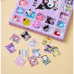 Hộp quà bất ngờ 40 chi tiết Kuromi, Capybara, Labubu, đồ chơi hidden box hộp quà bí mật Kuromi kèm móc khóa