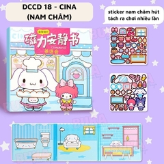 (Size to 18x18cm) Đồ chơi sách nam châm Kuromi, bé ba, capybara, hoạt hình, tranh dán nam châm từ tính thủ công cho bé