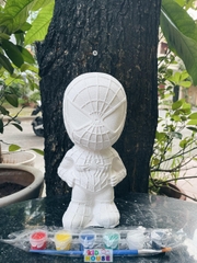 (Size to 16-23cm) Tượng thạch cao bé ba, labubu, kuromi, capybara, công chúa, siêu nhân, Set tô tượng kèm màu và bút vẽ