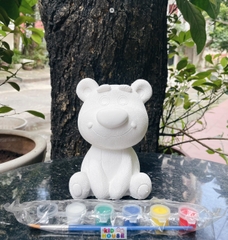 (Size to 16-23cm) Tượng thạch cao bé ba, labubu, kuromi, capybara, công chúa, siêu nhân, Set tô tượng kèm màu và bút vẽ