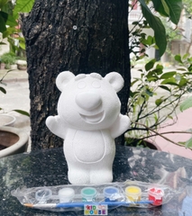 (Size to 16-23cm) Tượng thạch cao bé ba, labubu, kuromi, capybara, công chúa, siêu nhân, Set tô tượng kèm màu và bút vẽ