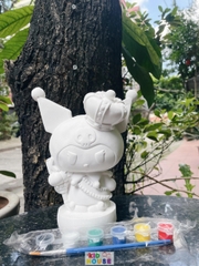 (Size to 16-23cm) Tượng thạch cao bé ba, labubu, kuromi, capybara, công chúa, siêu nhân, Set tô tượng kèm màu và bút vẽ