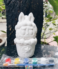 (Size to 16-23cm) Tượng thạch cao bé ba, labubu, kuromi, capybara, công chúa, siêu nhân, Set tô tượng kèm màu và bút vẽ