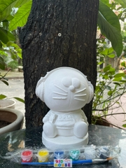 (Size to 16-23cm) Tượng thạch cao bé ba, labubu, kuromi, capybara, công chúa, siêu nhân, Set tô tượng kèm màu và bút vẽ