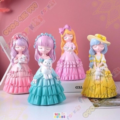 (Size to 16-23cm) Tượng thạch cao bé ba, labubu, kuromi, capybara, công chúa, siêu nhân, Set tô tượng kèm màu và bút vẽ