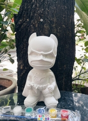 (Size to 16-23cm) Tượng thạch cao bé ba, labubu, kuromi, capybara, công chúa, siêu nhân, Set tô tượng kèm màu và bút vẽ