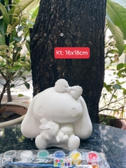 (Size to 16-23cm) Tượng thạch cao bé ba, labubu, kuromi, capybara, công chúa, siêu nhân, Set tô tượng kèm màu và bút vẽ