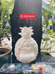(Size to 16-23cm) Tượng thạch cao bé ba, labubu, kuromi, capybara, công chúa, siêu nhân, Set tô tượng kèm màu và bút vẽ