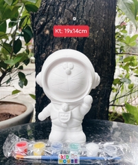 (Size to 16-23cm) Tượng thạch cao bé ba, labubu, kuromi, capybara, công chúa, siêu nhân, Set tô tượng kèm màu và bút vẽ