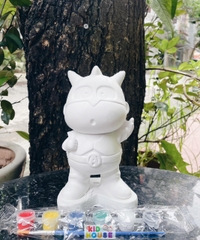 (Size to 16-23cm) Tượng thạch cao bé ba, labubu, kuromi, capybara, công chúa, siêu nhân, Set tô tượng kèm màu và bút vẽ