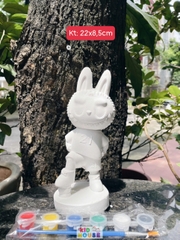 (Size to 16-23cm) Tượng thạch cao bé ba, labubu, kuromi, capybara, công chúa, siêu nhân, Set tô tượng kèm màu và bút vẽ