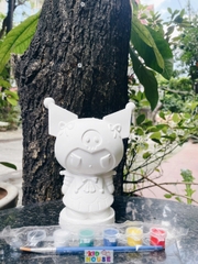 (Size to 16-23cm) Tượng thạch cao bé ba, labubu, kuromi, capybara, công chúa, siêu nhân, Set tô tượng kèm màu và bút vẽ