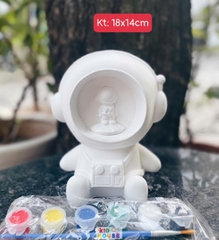 (Size to 16-23cm) Tượng thạch cao bé ba, labubu, kuromi, capybara, công chúa, siêu nhân, Set tô tượng kèm màu và bút vẽ