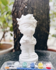 (Size to 16-23cm) Tượng thạch cao bé ba, labubu, kuromi, capybara, công chúa, siêu nhân, Set tô tượng kèm màu và bút vẽ
