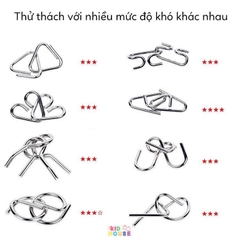 Bộ trò chơi móc khóa trí tuệ Nhật Bản, Đồ chơi tháo lắp móc khóa thông minh, giải móc khóa phát triển tư duy cho bé