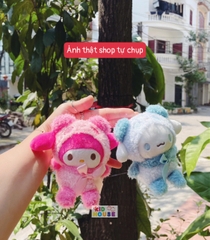 Móc khóa gấu bông kuromi, capybara, babythree xinh xắn treo balo túi xách, móc khóa nhân vật dễ thương