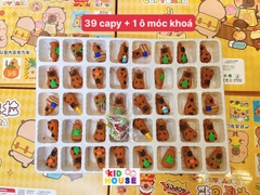 Hộp quà bất ngờ 40 chi tiết Kuromi, Capybara, Labubu, đồ chơi hidden box hộp quà bí mật Kuromi kèm móc khóa