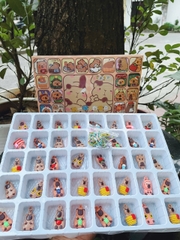 Hộp quà bất ngờ 40 chi tiết Kuromi, Capybara, Labubu, đồ chơi hidden box hộp quà bí mật Kuromi kèm móc khóa