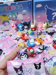 (Size 3,5-4cm) Hộp 32 túi mù kuromi, capybara, labubu dễ thương cho bé, túi mù theo chủ đề có thể tái sử dụng nhiều lần