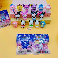 (Size 3,5-4cm) Hộp 32 túi mù kuromi, capybara, labubu dễ thương cho bé, túi mù theo chủ đề có thể tái sử dụng nhiều lần