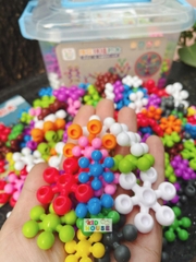 Bộ xếp hình hình hoa mai 3D 200, 400 chi tiết, mô hình lắp ráp hoa mai 3D xoay chiều tặng kèm hướng dẫn lắp ráp