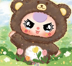 Tranh tô màu số hóa đã căng khung kèm màu, cọ size 20x20, tranh số hóa hoạt hình, bé ba, phong cảnh, loopy, cappy bara