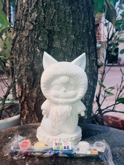 (Size to 16-23cm) Tượng thạch cao bé ba, labubu, kuromi, capybara, công chúa, siêu nhân, Set tô tượng kèm màu và bút vẽ