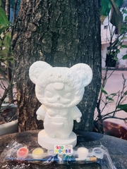 (Size to 16-23cm) Tượng thạch cao bé ba, labubu, kuromi, capybara, công chúa, siêu nhân, Set tô tượng kèm màu và bút vẽ