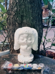 (Size to 16-23cm) Tượng thạch cao bé ba, labubu, kuromi, capybara, công chúa, siêu nhân, Set tô tượng kèm màu và bút vẽ