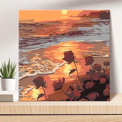 Tranh tô màu số hóa đã căng khung kèm màu, cọ size 20x20, tranh số hóa hoạt hình, bé ba, phong cảnh, loopy, cappy bara