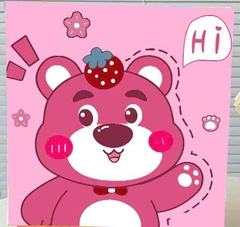 Tranh tô màu số hóa đã căng khung kèm màu, cọ size 20x20, tranh số hóa hoạt hình, bé ba, phong cảnh, loopy, cappy bara