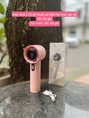 Quạt cầm tay mini capybara, kuromi, quạt sạc công nghệ cao turbo màn led, Quạt quạt tích điện để bàn nhỏ gọn