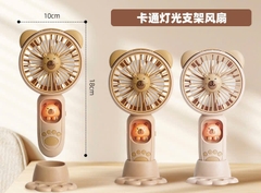 Quạt cầm tay mini capybara, kuromi, quạt sạc công nghệ cao turbo màn led, Quạt quạt tích điện để bàn nhỏ gọn
