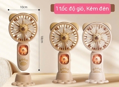Quạt cầm tay mini capybara, kuromi, quạt sạc công nghệ cao turbo màn led, Quạt quạt tích điện để bàn nhỏ gọn