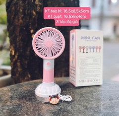 Quạt cầm tay mini capybara, kuromi, quạt sạc công nghệ cao turbo màn led, Quạt quạt tích điện để bàn nhỏ gọn