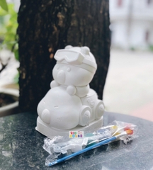 (Size to 16-23cm) Tượng thạch cao bé ba, labubu, kuromi, capybara, công chúa, siêu nhân, Set tô tượng kèm màu và bút vẽ