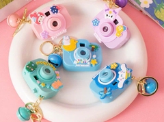 Móc khóa máy ảnh đồ chơi mini, chiếu hình các nhân vật hoạt hình sanrio, capybara, đồ chơi máy ảnh chiếu hình cute