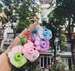 Móc khóa máy ảnh đồ chơi mini, chiếu hình các nhân vật hoạt hình sanrio, capybara, đồ chơi máy ảnh chiếu hình cute