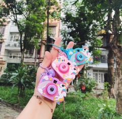 Móc khóa máy ảnh đồ chơi mini, chiếu hình các nhân vật hoạt hình sanrio, capybara, đồ chơi máy ảnh chiếu hình cute