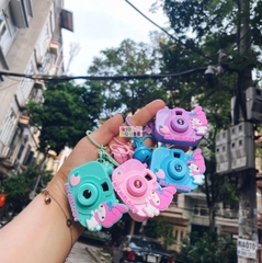 Móc khóa máy ảnh đồ chơi mini, chiếu hình các nhân vật hoạt hình sanrio, capybara, đồ chơi máy ảnh chiếu hình cute
