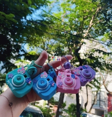 Móc khóa máy ảnh đồ chơi mini, chiếu hình các nhân vật hoạt hình sanrio, capybara, đồ chơi máy ảnh chiếu hình cute
